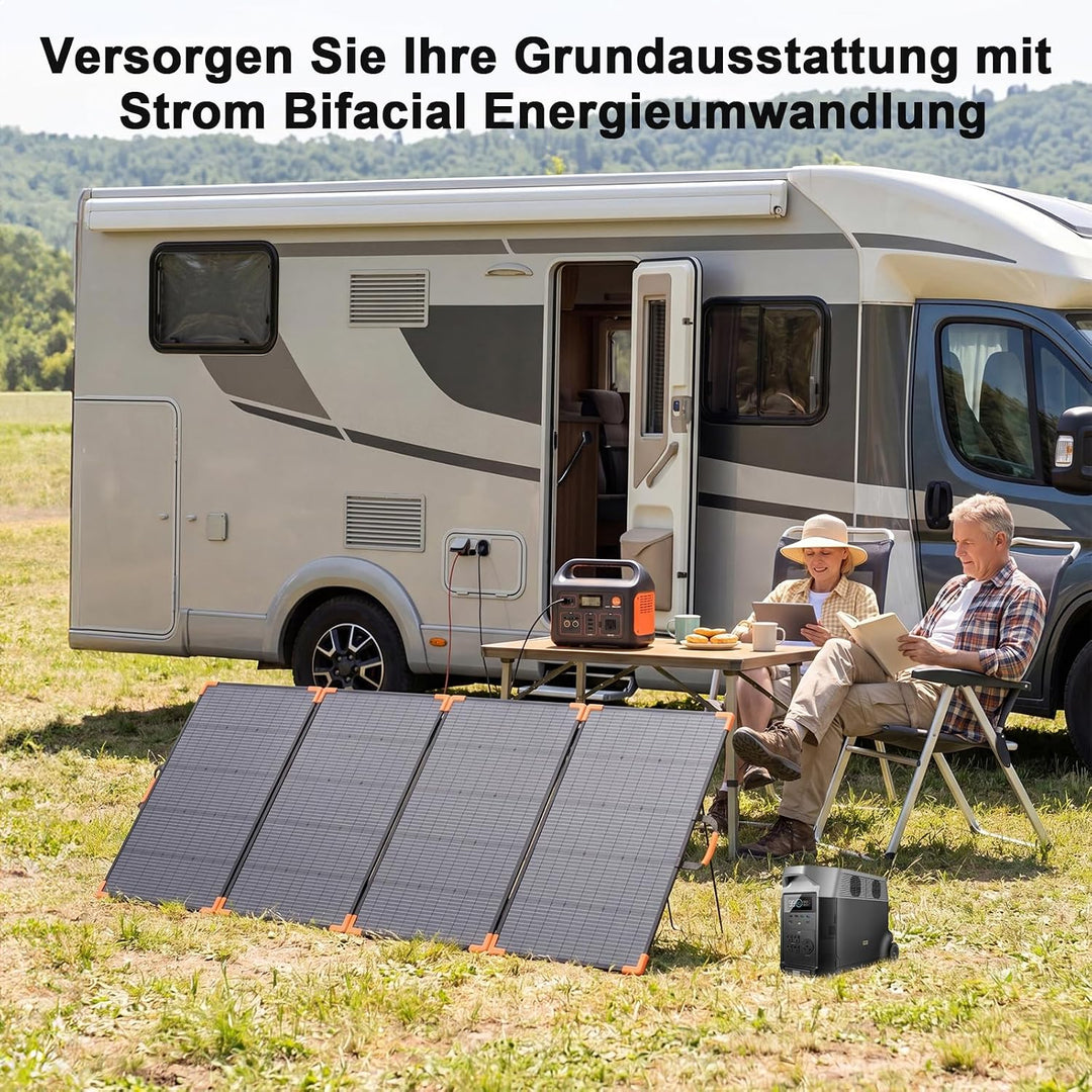 400W Bifaziales Tragbares Solarpanel, 33V Faltbares Solarladegerät, 400W
