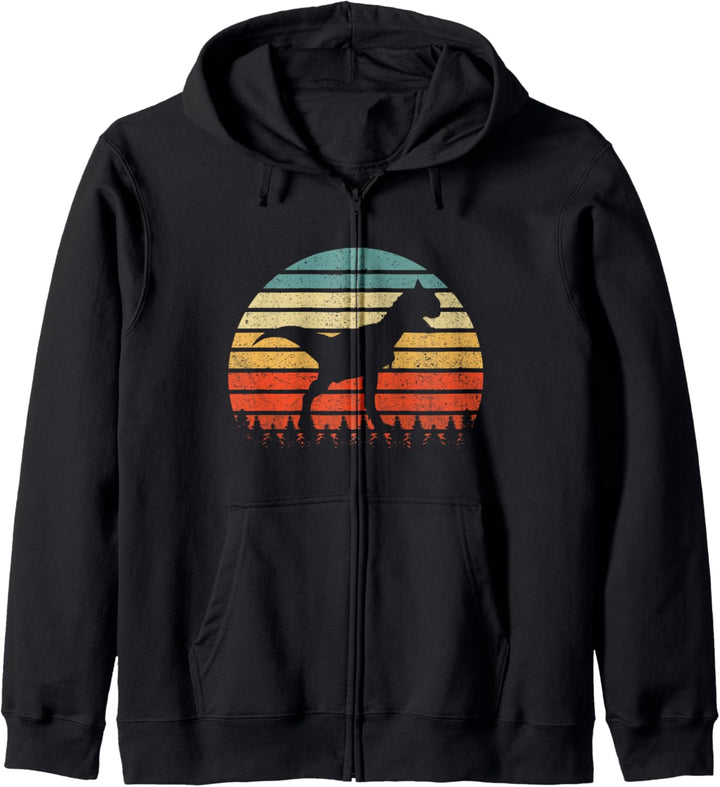 Vintage Cartnosaurus Dinosaurus Sunset Retro Kapuzenjacke