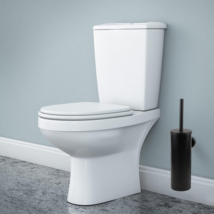 EXLECO 2er Toilettenbürste WC Bürste Set mit 2 Ersatzbürste ohne Bohren Klobürste und Edelstahl Behä