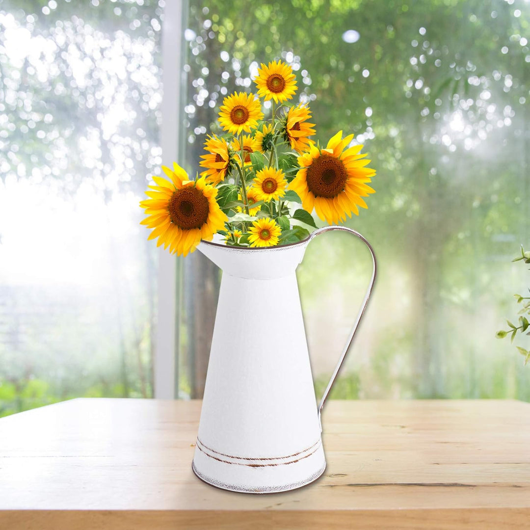 YARNOW Shabby Blumenvase Vintage Giesskanne Rustikaler Blumentopf Shabby Chic Deko Eisen Landhaus Va
