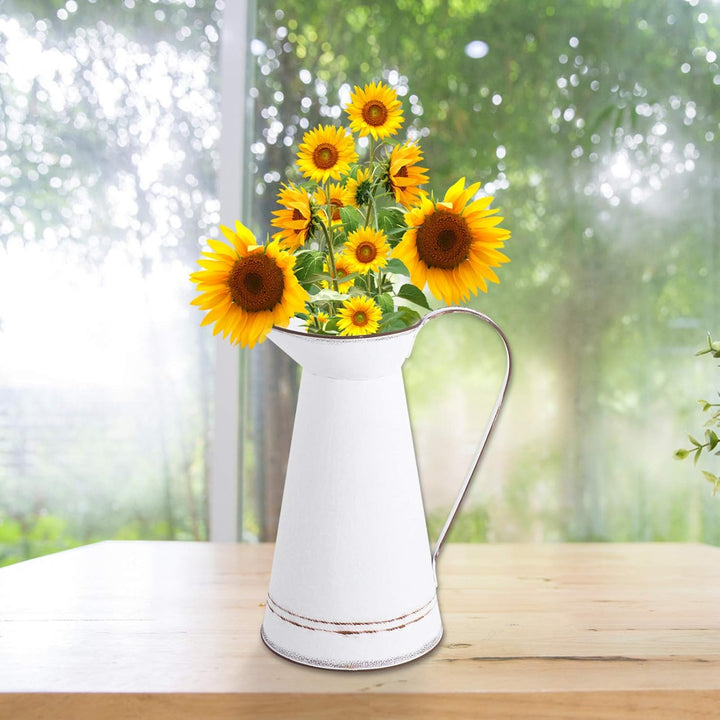 YARNOW Shabby Blumenvase Vintage Giesskanne Rustikaler Blumentopf Shabby Chic Deko Eisen Landhaus Va