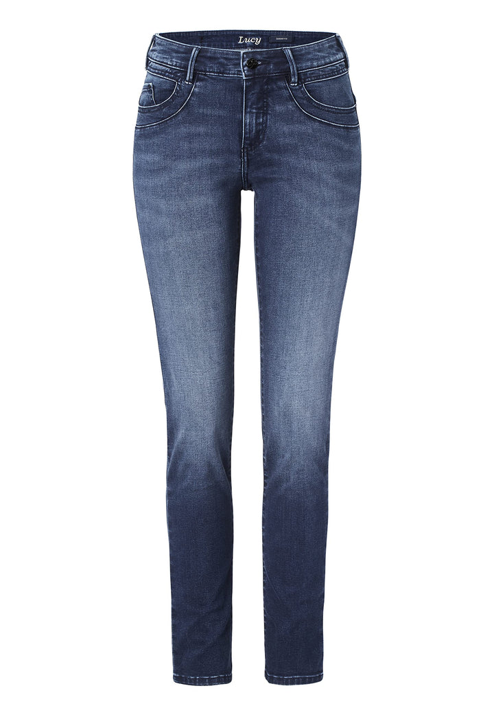 PADDOCK'S Shape Denim Röhrenjeans mit Stretch Lucy Blau 34W / 32L, Blau 34W / 32L