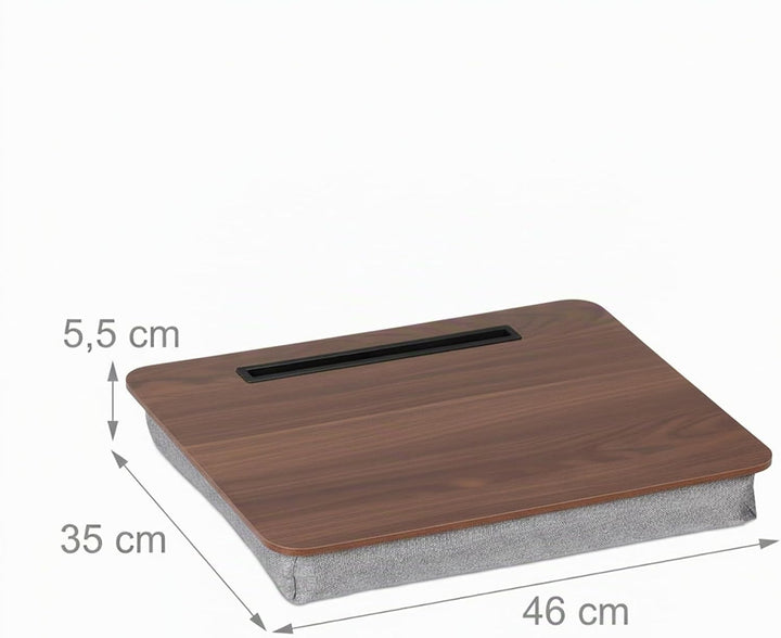Relaxdays Laptopkissen mit Handyhalter, BxT: 46 x 35 cm, Laptopunterlage für Bett &amp; Sofa, Laptop Kni