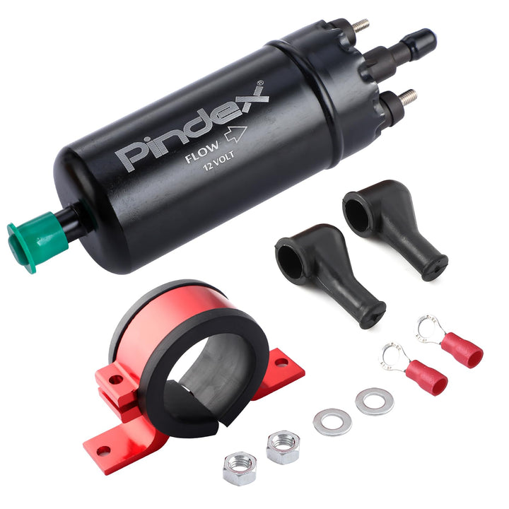 Pindex Elektrische Kraftstoffpumpe 12V 0580464070, elektr. Hochdruckkraftstoffpumpe mit Dämpferhalte