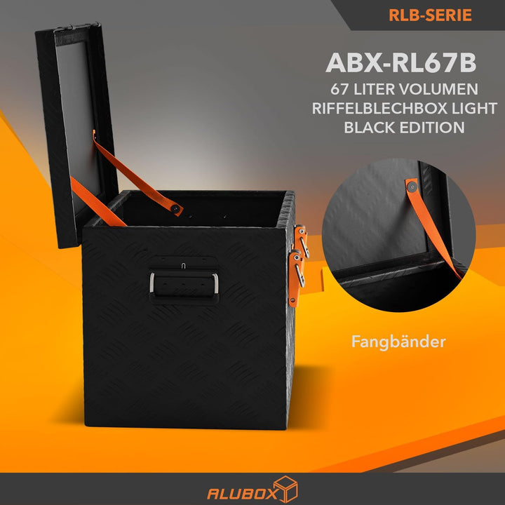 alubox Werkzeugkiste Riffelblech ABX-RL67B Aluminium 1,5mm Werkzeugkiste leicht und robust 67 Liter