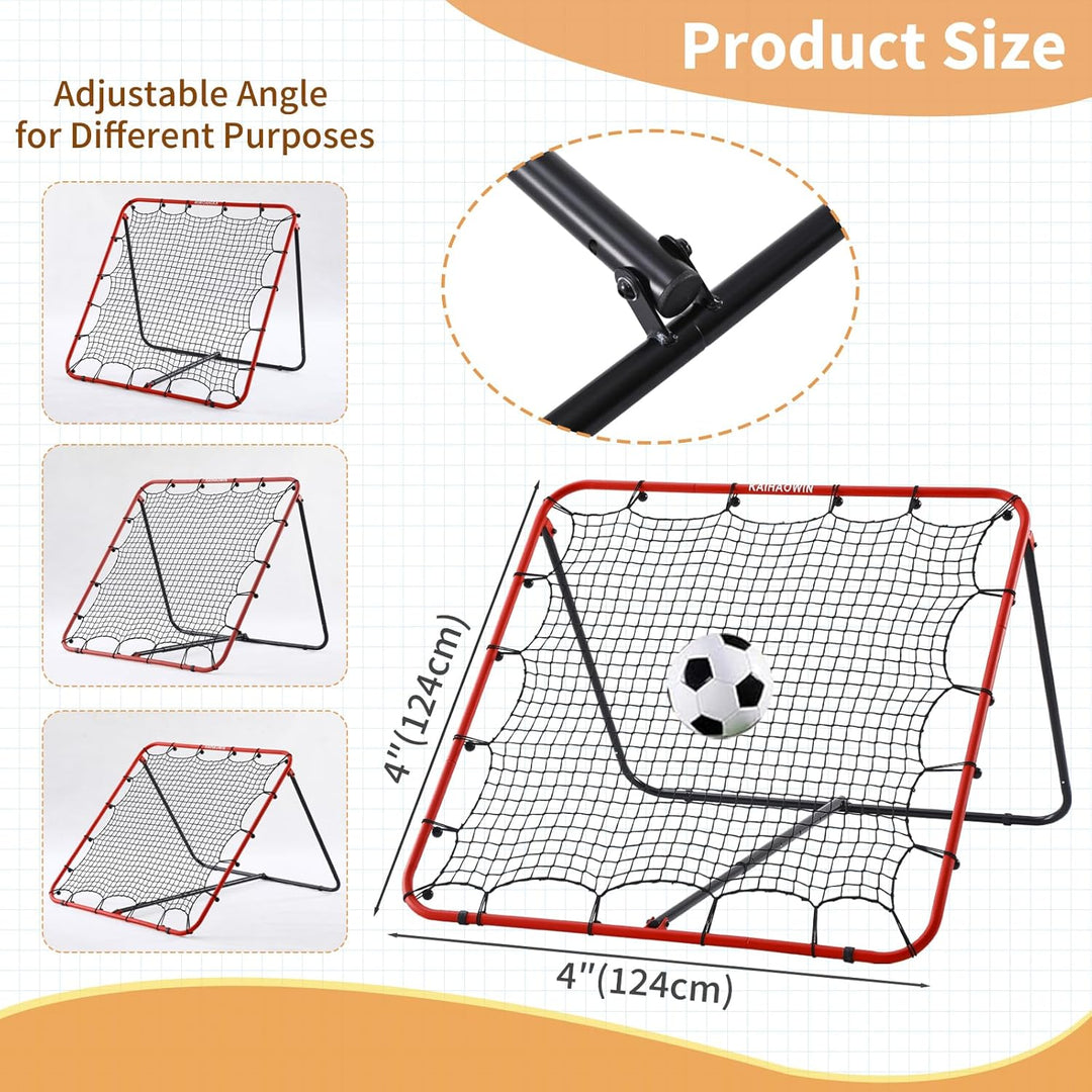 KAIHAOWIN Rebounder für Fussball 120 ×180 cm|120 ×120 cm，Fussball Rebounder Metall mit Verstellbarem