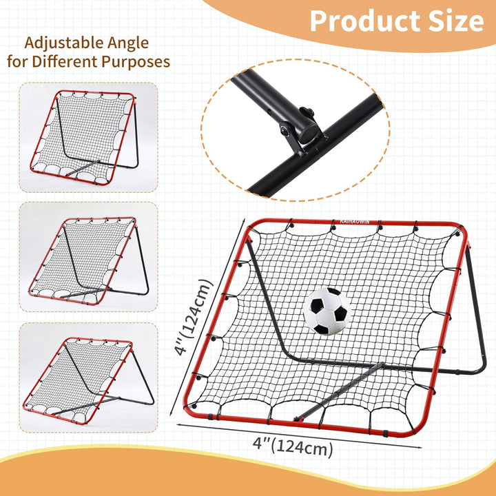 KAIHAOWIN Rebounder für Fussball 120 ×180 cm|120 ×120 cm，Fussball Rebounder Metall mit Verstellbarem