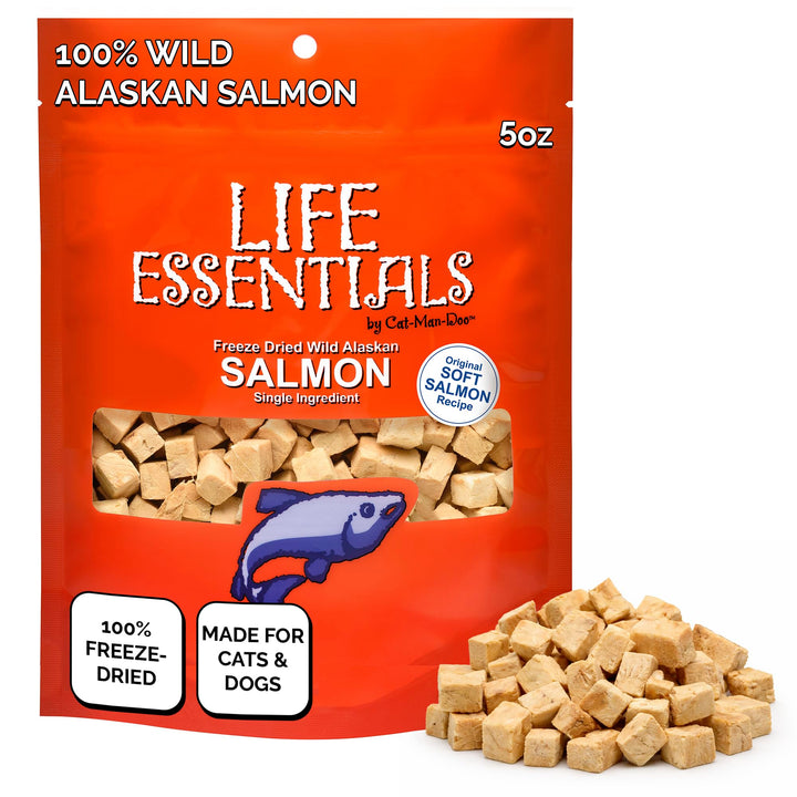 All Natural gefriergetrocknete Wild Alaskan Lachs Leckerlis für Katzen und Hunde – Einzelbestandteil