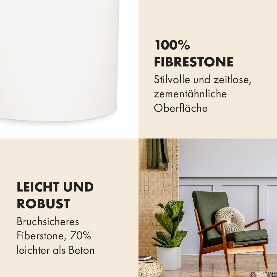 Fox & Fern Übertopf S - Blumentopf inkl. Wasserabfluss - Blumentopf hoch 18cm - Übertöpfe für Zimmer