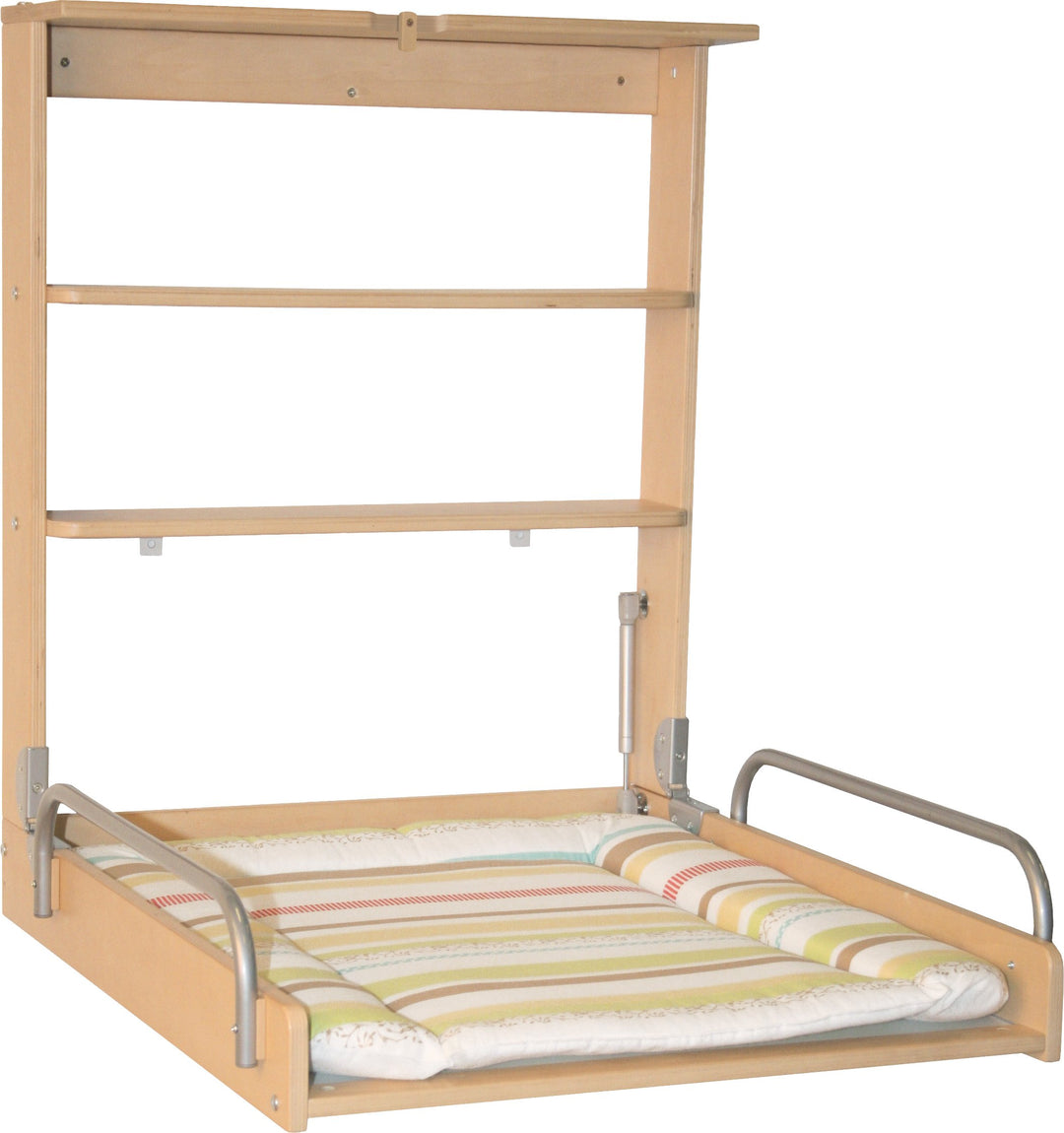 roba Wandwickelregal - Klappbares Wickelregal zur Wandmontage - Wickeltisch mit Wickelauflage &