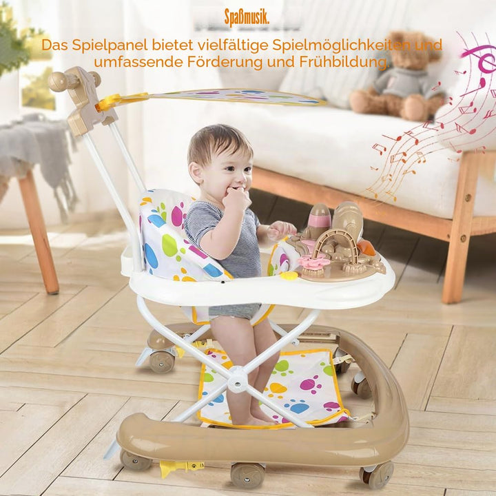 Lauflernhilfe für Babys, Jungen, Mädchen, mitwachsend, 3-in-1, faltbare Baby-Lauflernhilfe mit 3 höh