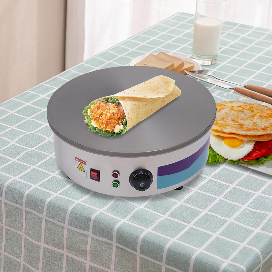 Crepes Maker Crepes Platte,Elektrische Crepe Maker, Crepe Maker mit Spreader & Spatula,17,7 Zoll,3 k