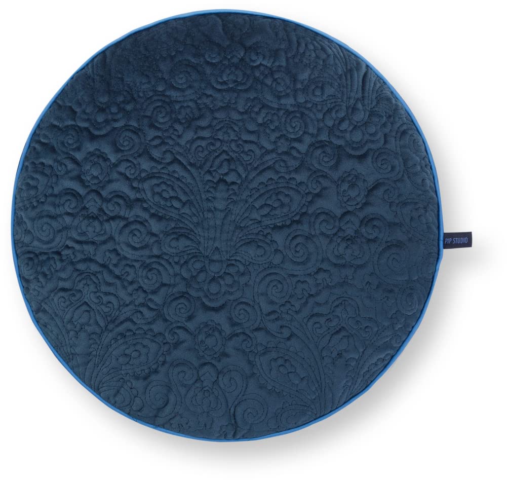 PiP Studio Cushion Quiltey Days/Suki Blue 40cm Dark Blue, Dark Blue