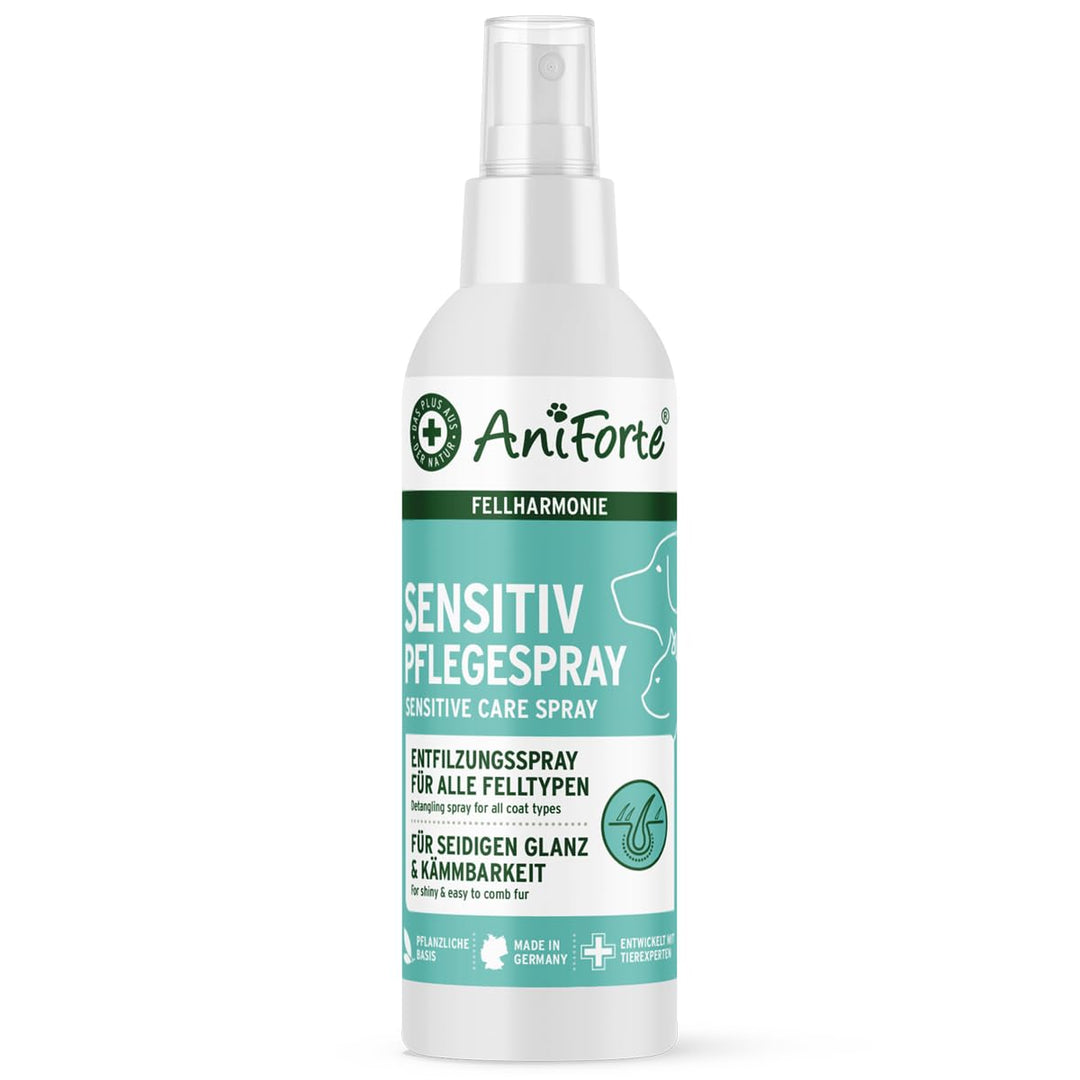 AniForte Fellharmonie Pflegespray Sensitive 200ml – Sanfte Fellpflege für Hunde & Katzen, Entwirrung