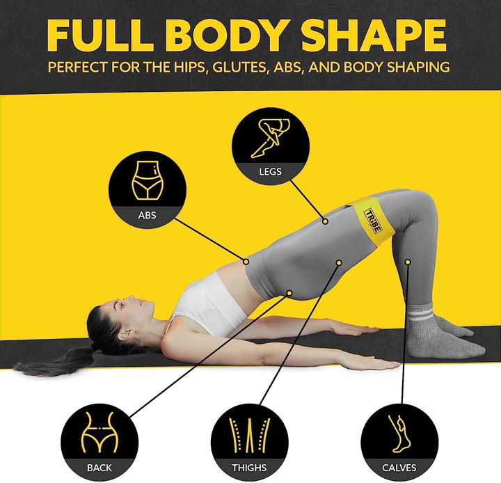 Tribe Widerstandsbänder für Gewichtheben, 5er-Pack, Übungsband für Zuhause, Fitness, Crossfit, Stret