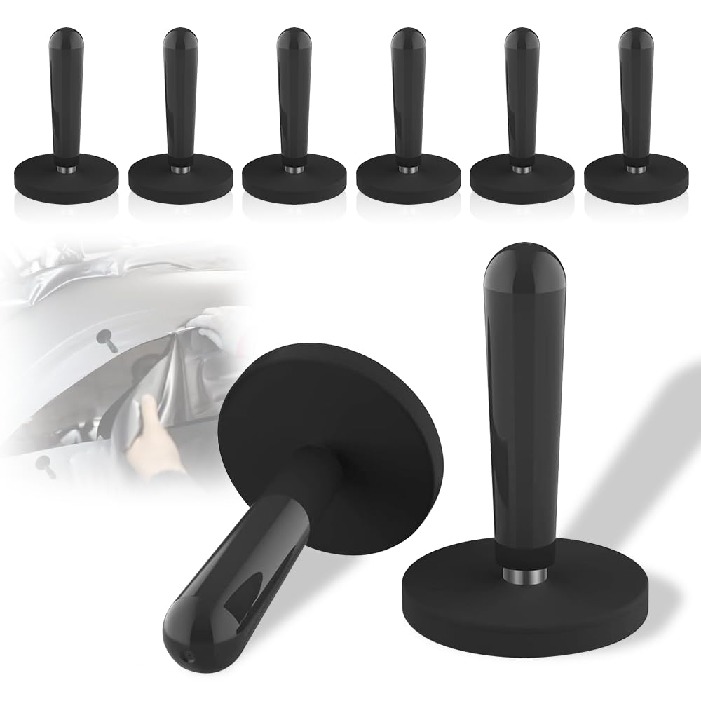8 Stück Auto Montagemagnet, Mantagemagnet mit Griff Magnethalter Magnet für Folieren Folie Montagema