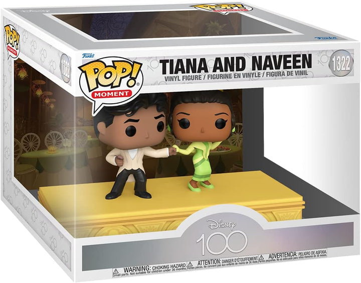 Funko Pop! Moment: Disney 100 - Princess Tiana & Naveen - Vinyl-Sammelfigur - Geschenkidee - Offizie