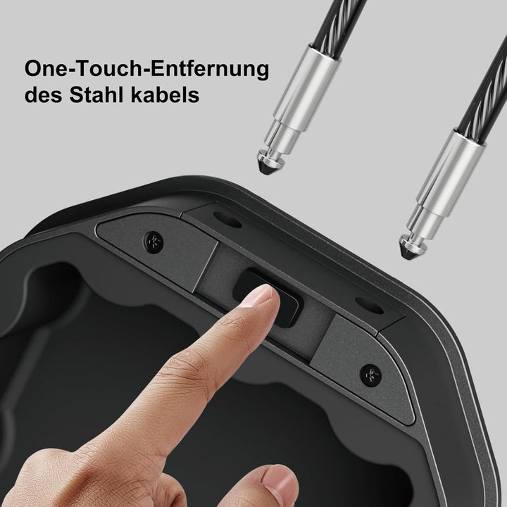 [IP68 Wasserdicht]Diyife Tragbarer Tresor, Mini Tresor, 4 Stellig Zahlencode, Abnehmbare Kabel, Dopp