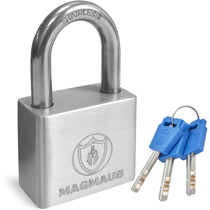 Magmaus® PDL/40 [Nicht Rostend] Schweres Vorhängeschloss für den Aussenbereich wetterfest - [Hochsic