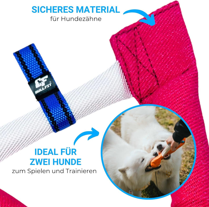 Bull Fit Hufeisen Beisswurst für Hunde 30 cm, Sehr Robustes Hundespielzeug zum Training, Tauziehen u
