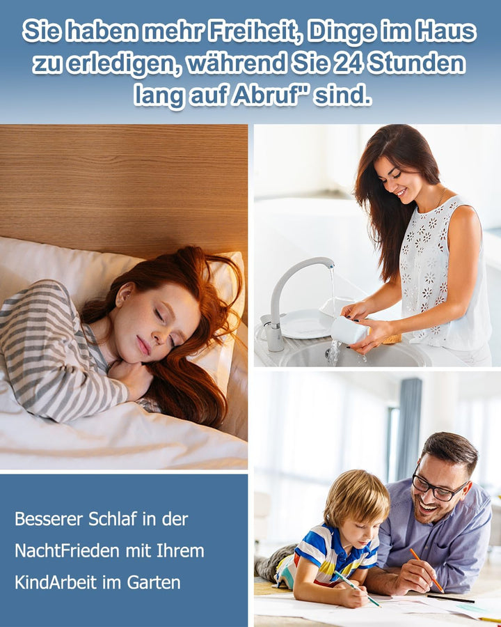 Notrufknopf FüR Senioren SOS Alarm Notruf Knopf Wasserdicht Pflegeruf Batterieversion Vibrations-Pag