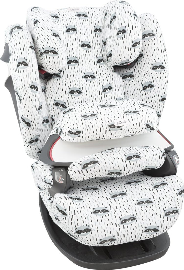 JYOKO Kids Bezug für Autositz kompatibel mit Cybex Pallas M (Raccoon), Raccoon