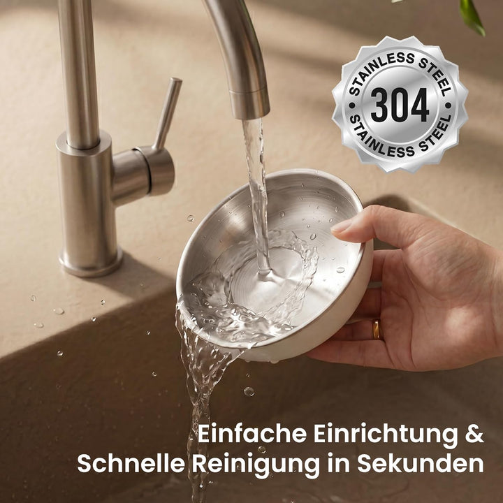 Katzenbrunnen Ohne Filter, Kabelloser Trinkbrunnen mit Akku, 3L Grosser Katzenwasserbrunnen mit 2-Wa
