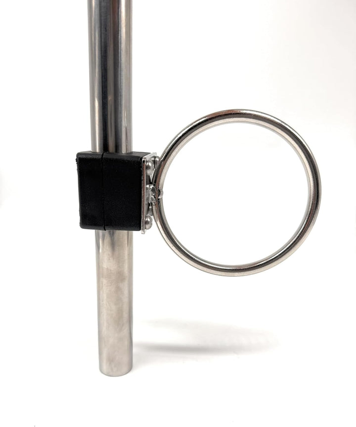 ARBO-INOX Spinnakerbaum Halter V4A Edelstahl – Verstellbare Relingbefestigung – Passend für 25 mm Re