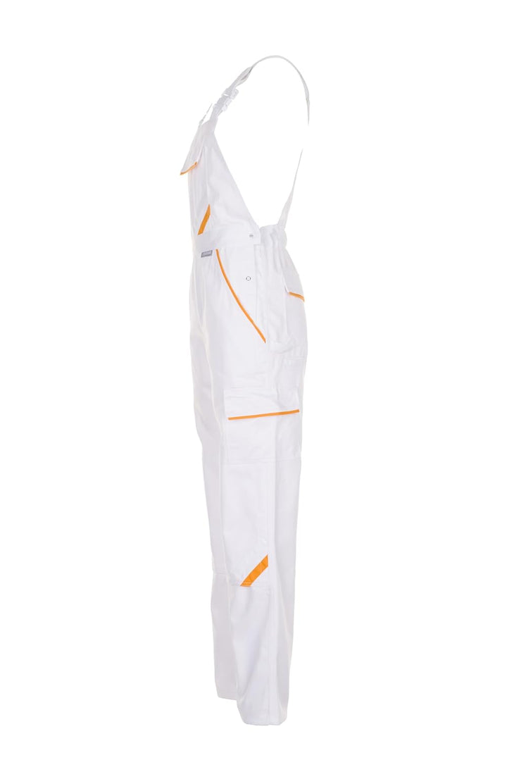 Planam Highline Herren Latzhose reinweiss gelb Modell 2337 Grösse 42 reinweiss/gelb 42, reinweiss/ge