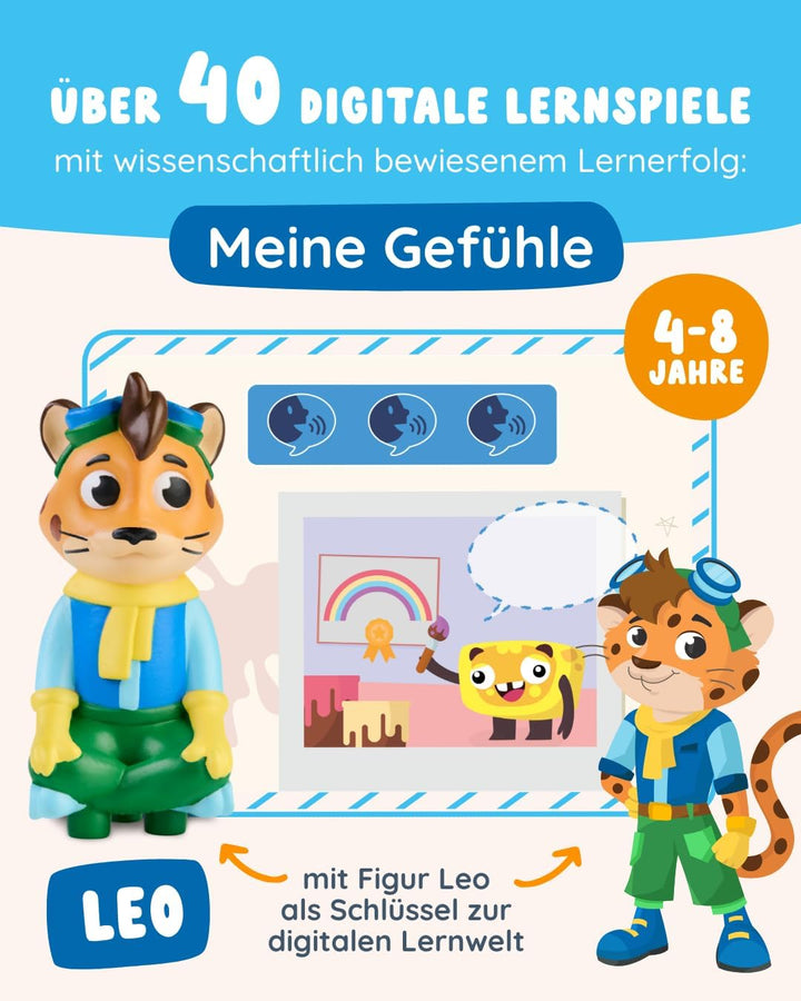 Edurino Figur Leo Meine Gefühle ab 4 Jahren inkl. App | Eigene Gefühle spüren & benennen | Gefühle A