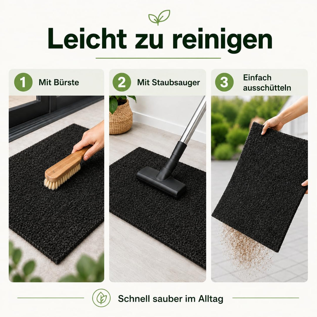 Entrando Fussmatte aus Kokos - optimale Türmatte für den Aussenbereich - rutschfest, wetterfest, für