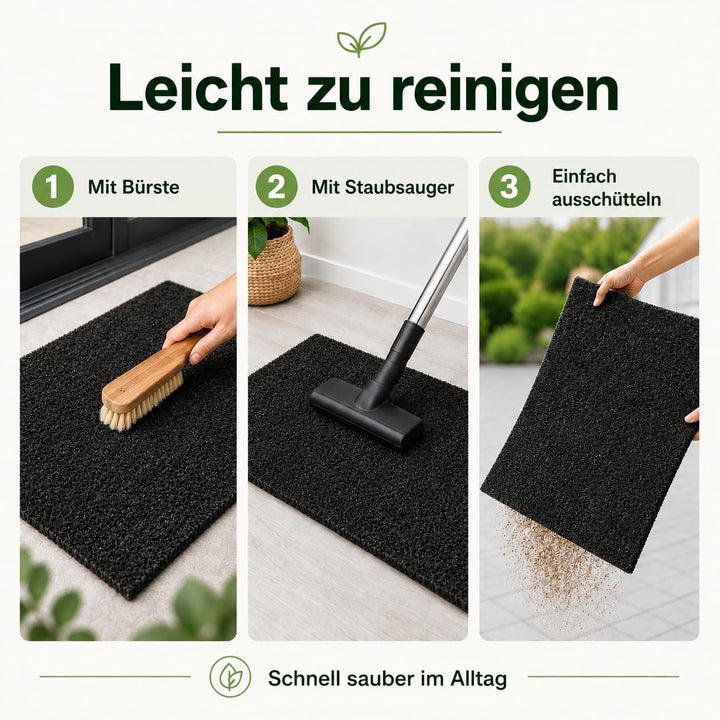 Entrando Fussmatte aus Kokos - optimale Türmatte für den Aussenbereich - rutschfest, wetterfest, für