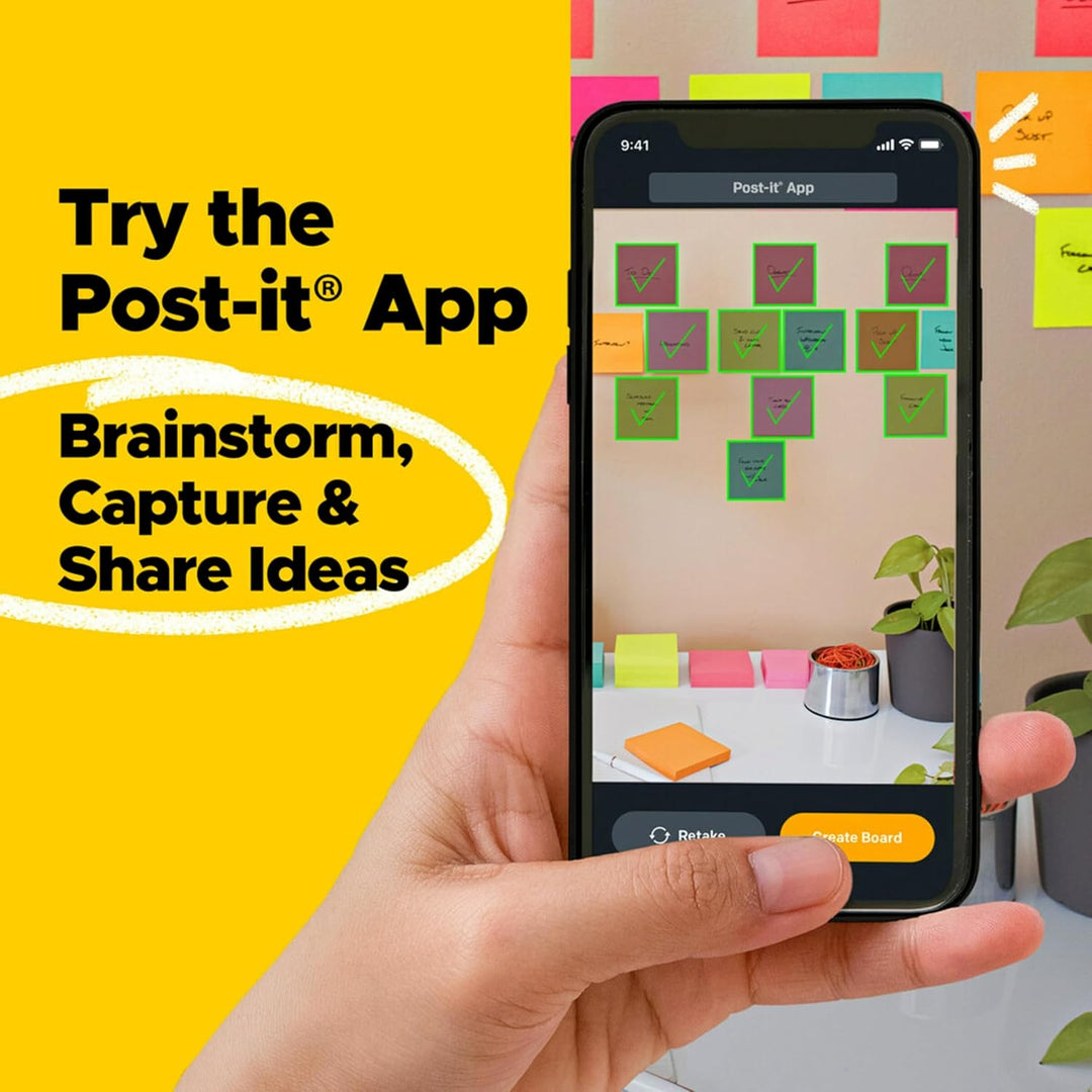 Post-it Super Haftnotizen, 20,3 x 15,2 cm, 4 Blöcke, 2 x Haftkraft, Energy Boost Kollektion, helle F