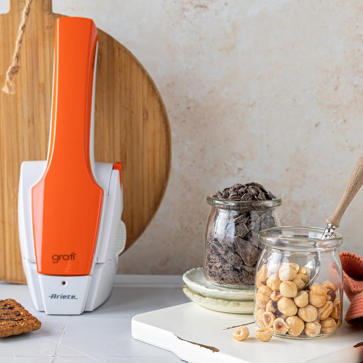 Ariete 447 Gratì 20 elektrische Reibe, wiederaufladbar, kabellos, lange Betriebszeit, für bis zu 1 k