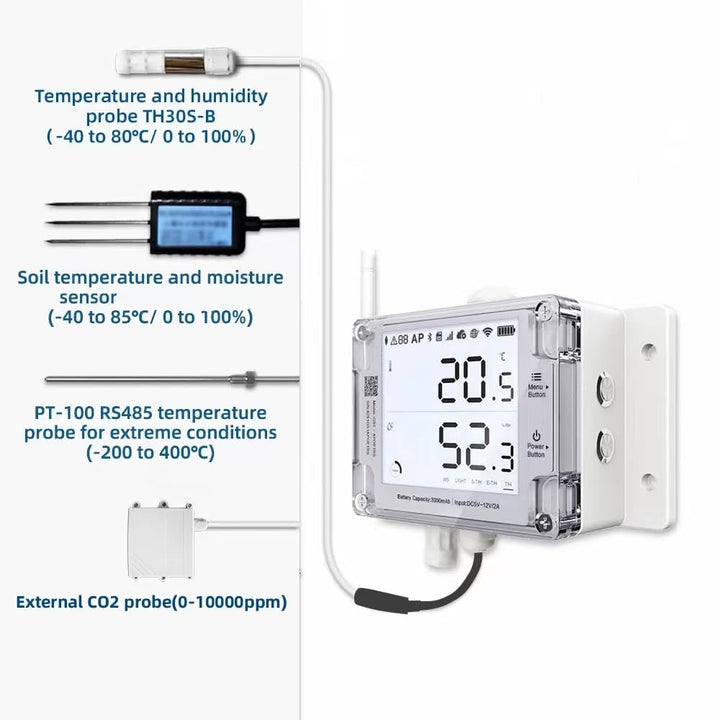 UbiBot GS1-A1RS Industrietauglicher Temperatur- und Feuchtigkeitsrekorder, WiFi-Verbindung, unterstü