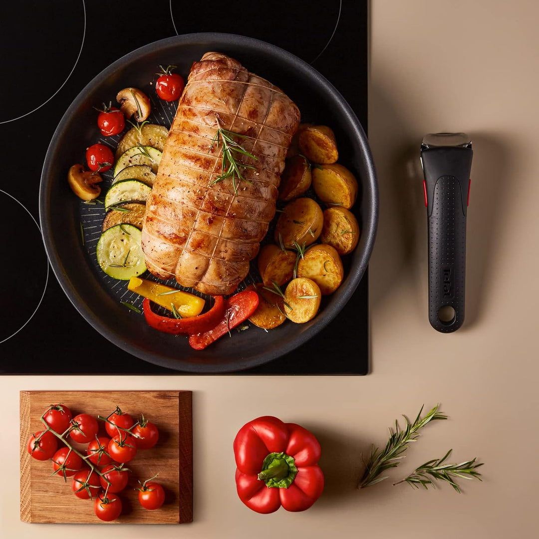 Tefal Ingenio Eco Resist Stieltopf, 18 cm (2,1 l), stapelbar, Induktion, leicht zu reinigen, Antihaf
