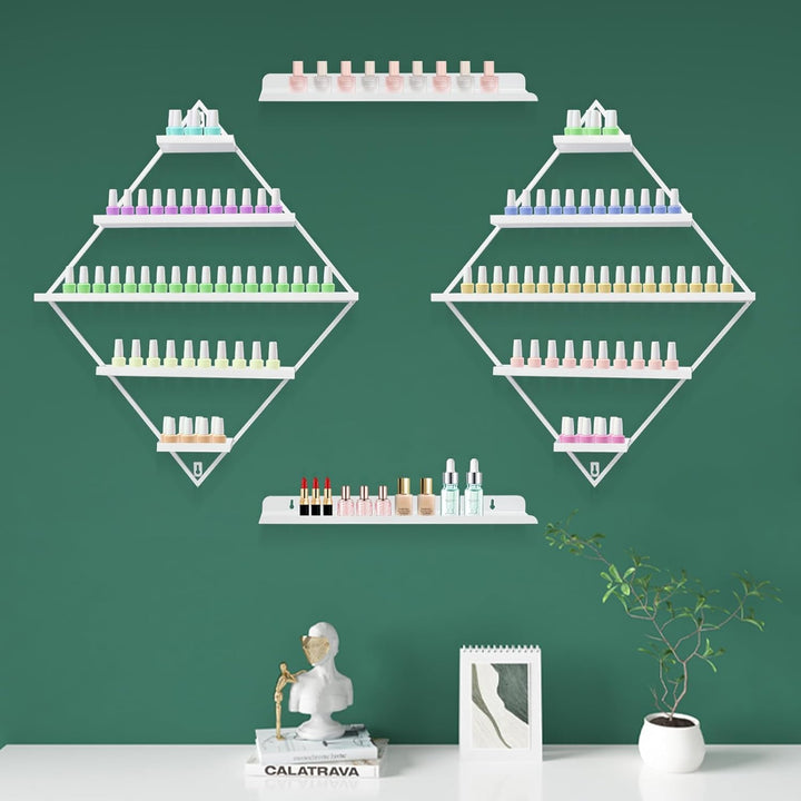 5 Ebenen Rhombus Nagellack Organizer Regal Display, Nagellack Regal, Wandregal Nagellackständer, Met