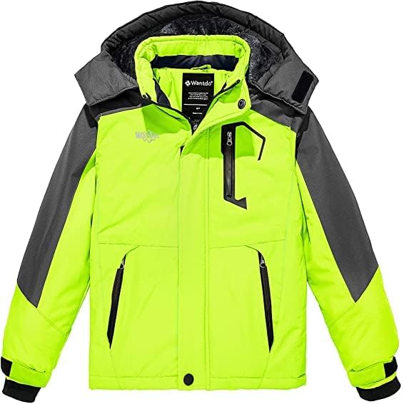 Wantdo Jungen Berg Ski Jacke Warmer Winter Fleece Mäntel Wasserdichter Atmungsaktive Jacke Outdoor K