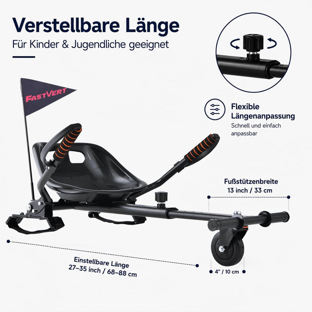 Fastvert Hoverboard Sitz Zubehör Verwandelt Ihr Hoverboard in einen Go Kart, so Macht das Treiben vi