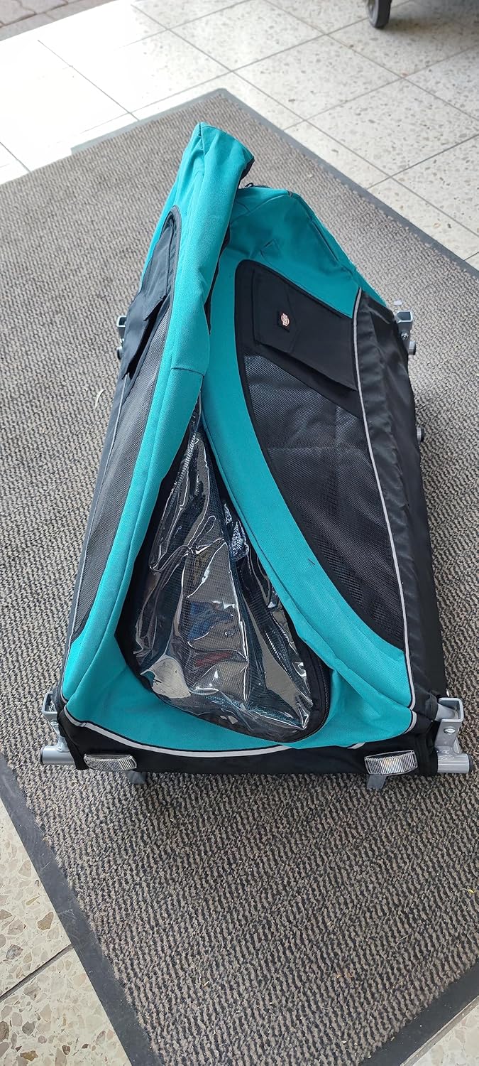 TRIXIE hondenfietskar Limited Edition zwart/Turquoise 80x75x86 cm tot 30 kg