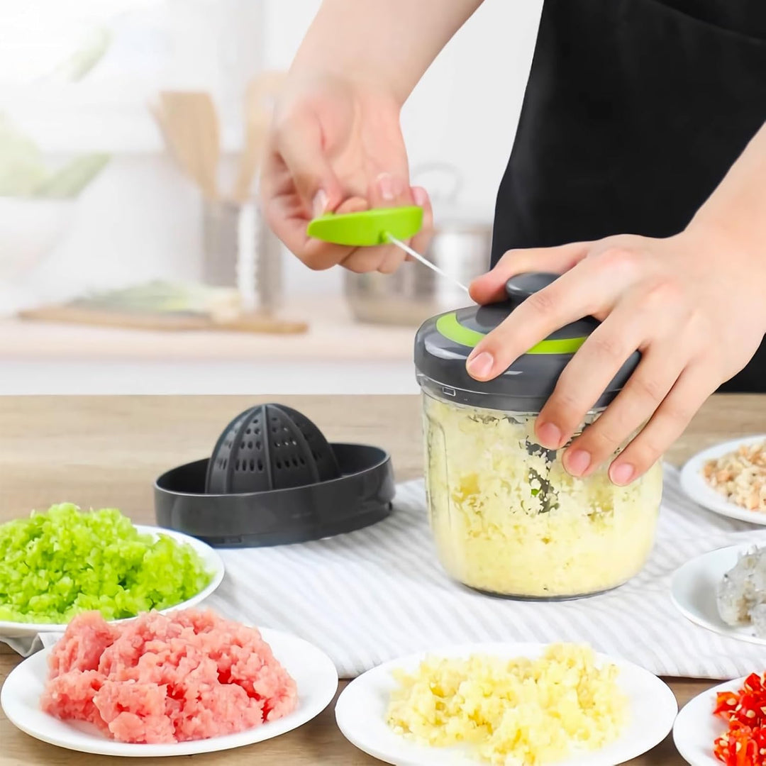 Zwiebelschneider Manuell, Zwiebelschneider mit Seilzug, Multizerkleinerer Manuell, Gemüseschneider H