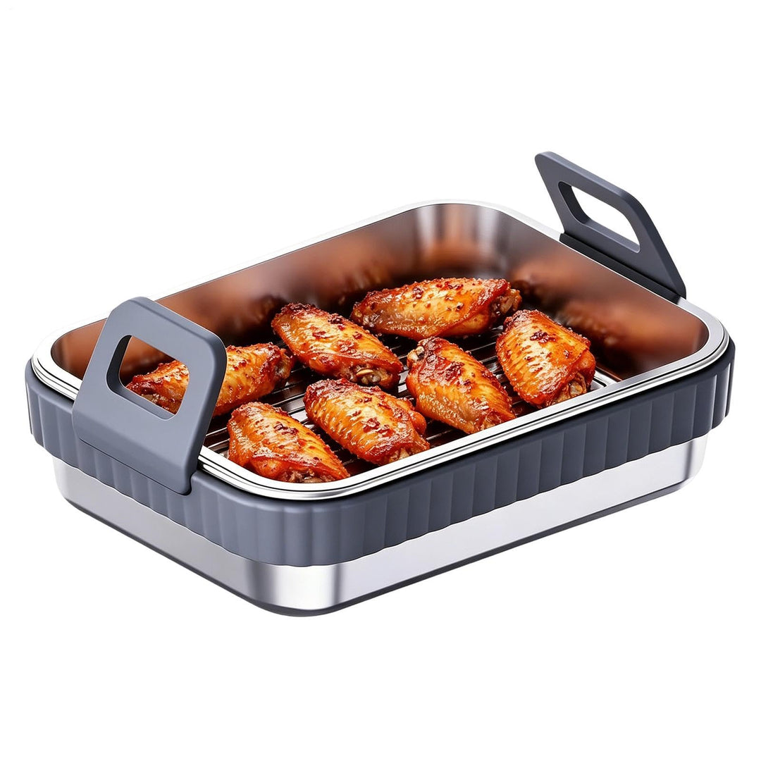Airfryer Backform Antihaftbeschichteter, Hitzebeständiger Grillrost | Küchen-Heissluftfritteusen-Bac