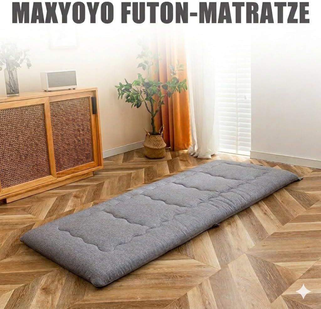 MAXYOYO Tragbare Faltbare Futon -Matratze, Hypoallergenischer Stoff Und Speicherschaummatratzenpad M