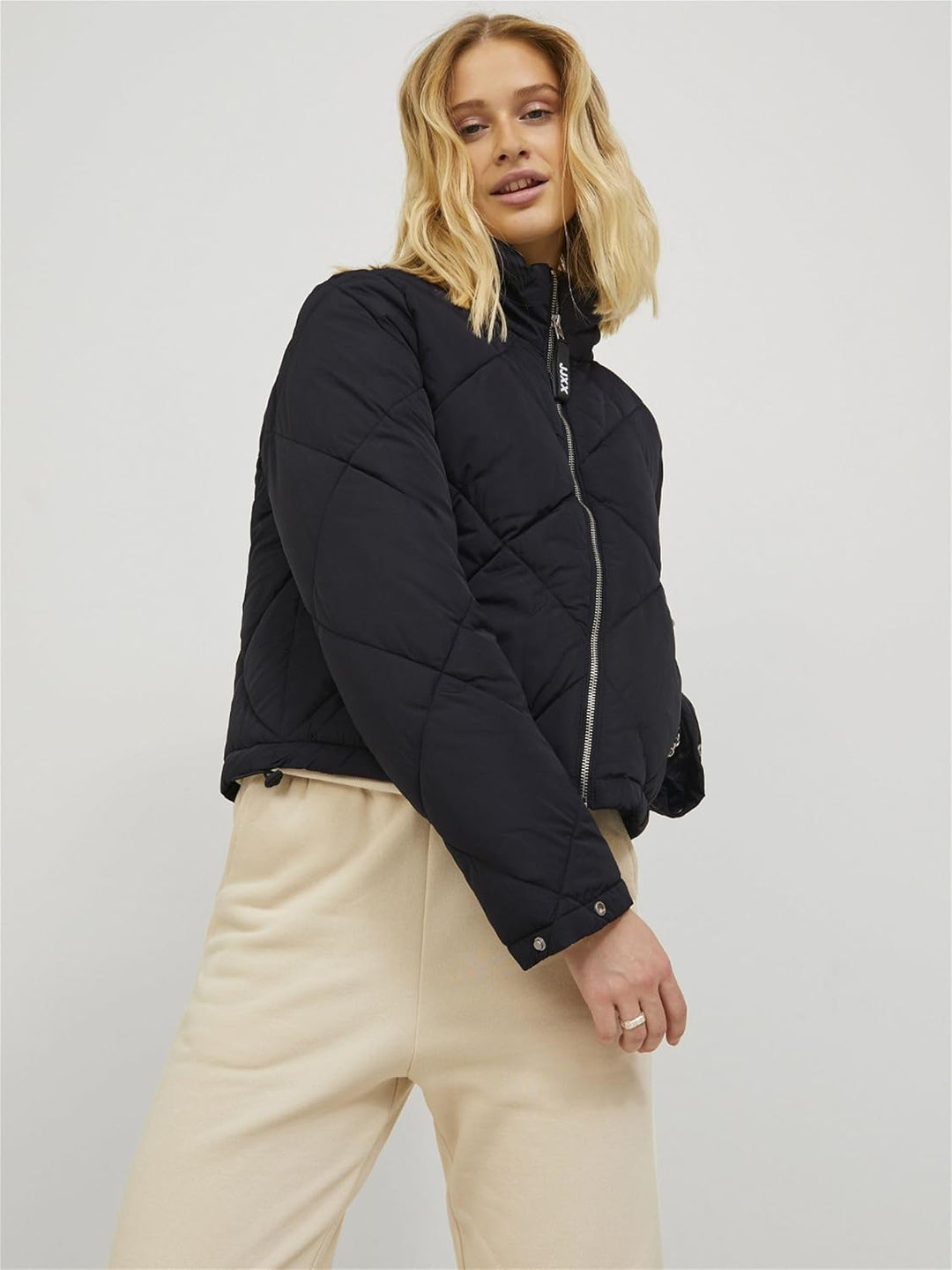 JACK & JONES Female Steppjacke JXPOWER Steppjacke, Schwarz