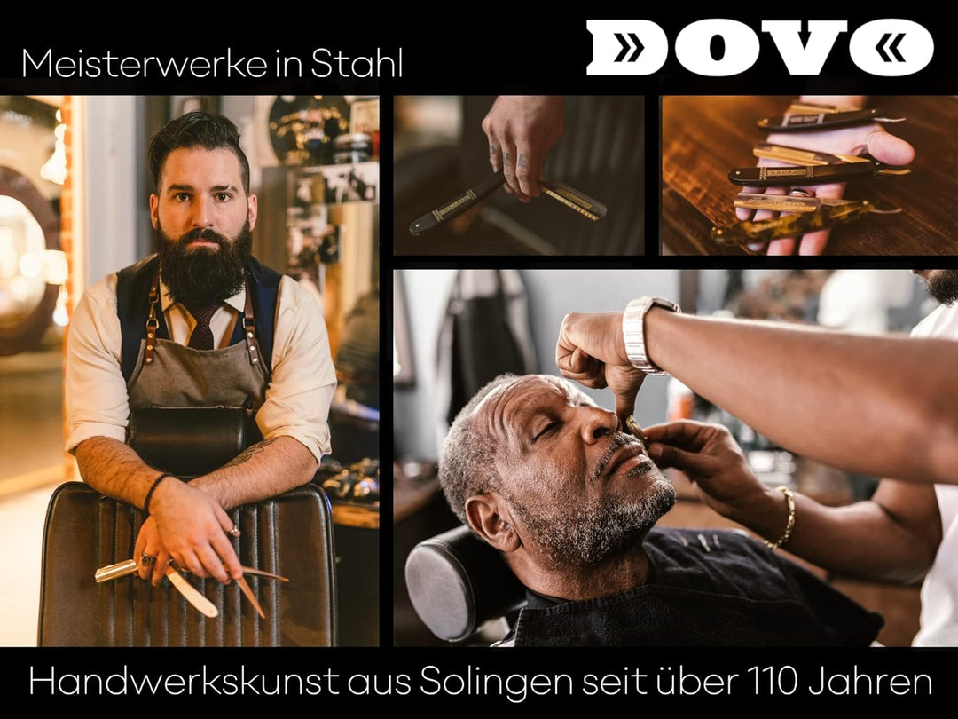DOVO Rasiermesser PRIMA | Das Original Made in Solingen | Handgefertigte 5/8-Zoll Klinge, Ebenholzgr