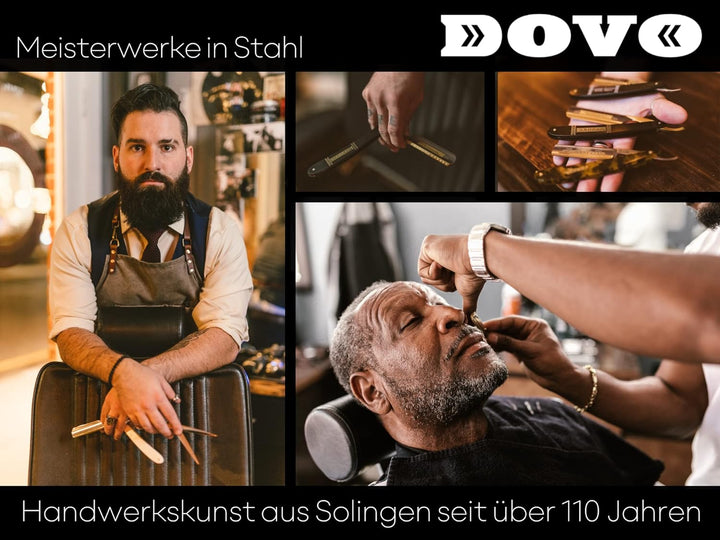 DOVO Rasiermesser PRIMA | Das Original Made in Solingen | Handgefertigte 5/8-Zoll Klinge, Ebenholzgr