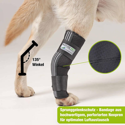 Nature Pet Tarsal- / Sprunggelenk Schutz Bandage 135° Winkel für Hunde (S 4) 4 S, 4 S