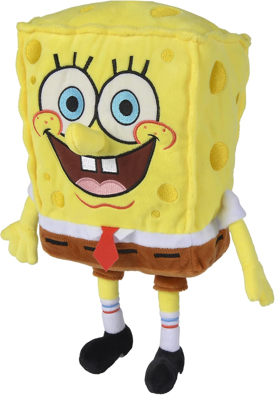 Simba 109491000 - Spongebob Schwammkopf Plüsch 35cm, Plüschfigur mit recyceltem Füllmaterial, ab den