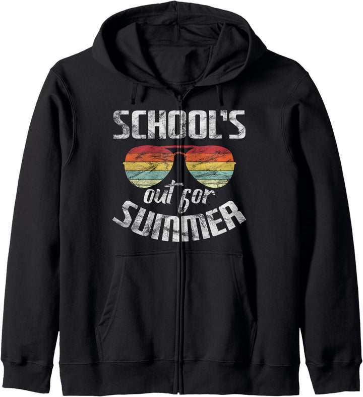 Retro Letzte Schule Tag Schulen für Sommerlehrer Kapuzenjacke