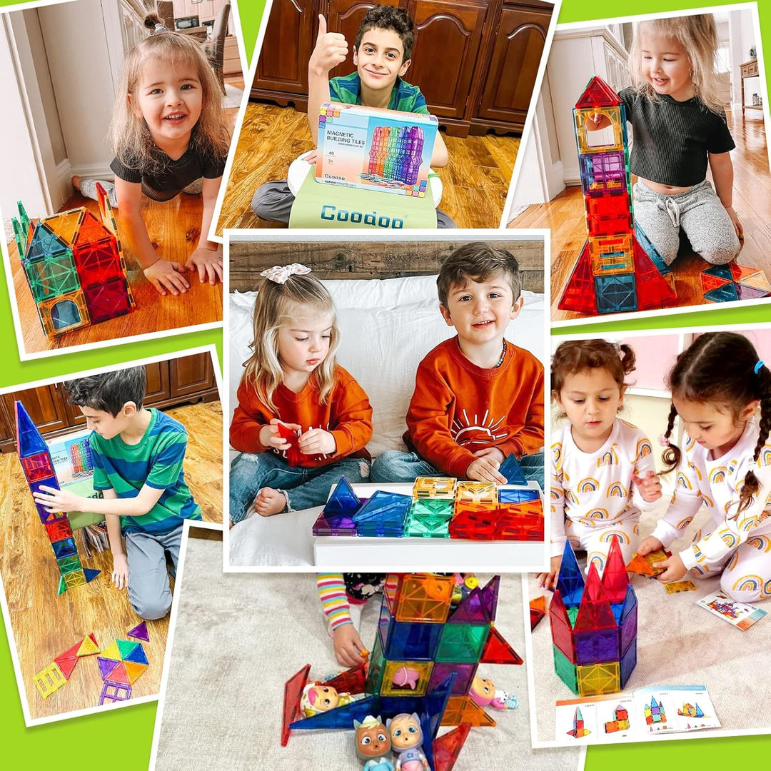 Magnetische Fliesen Kinderspielzeug STEM Magnet Spielzeug für Kleinkind Magnetische Blöcke Bauspielz